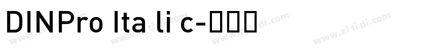 DINPro Ita li c字体转换